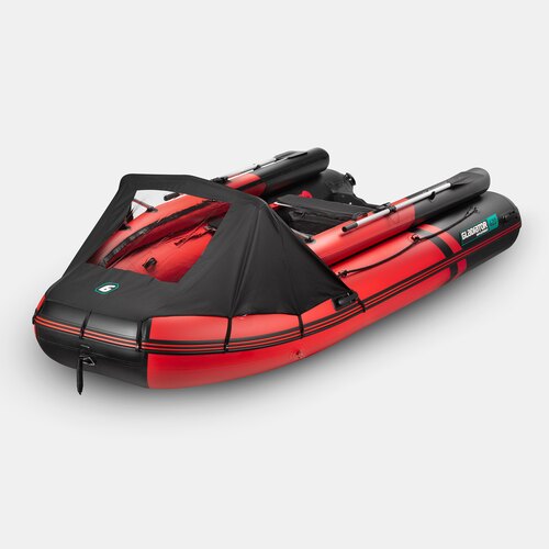 Надувная лодка GLADIATOR E420X PRO красно-черный