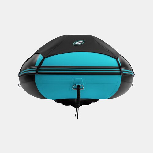 Надувная лодка GLADIATOR E450PRO черно-бирюзовый