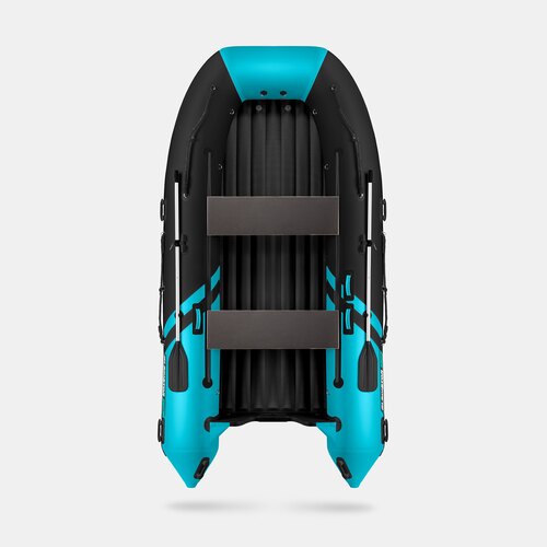 Надувная лодка GLADIATOR E420S черно-бирюзовый