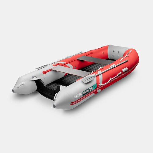 Надувная лодка GLADIATOR E450S красно-белый