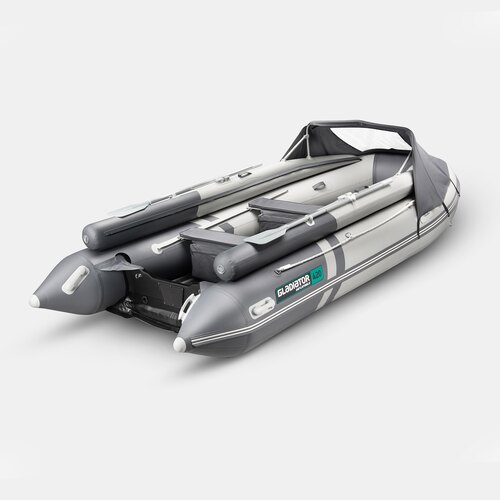 Надувная лодка GLADIATOR E420X PRO светло-темносерый