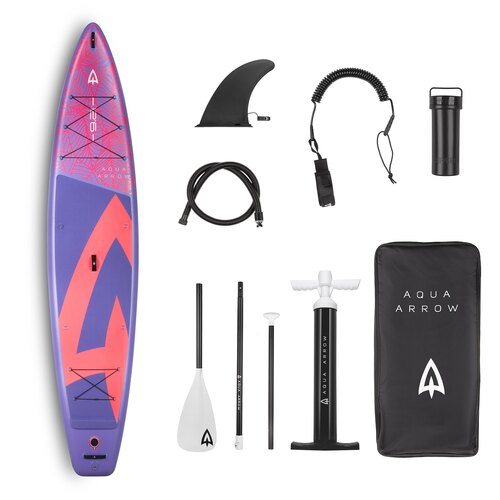 SUP доска надувная Aqua Arrow 12.6 ART Purple Leaf
